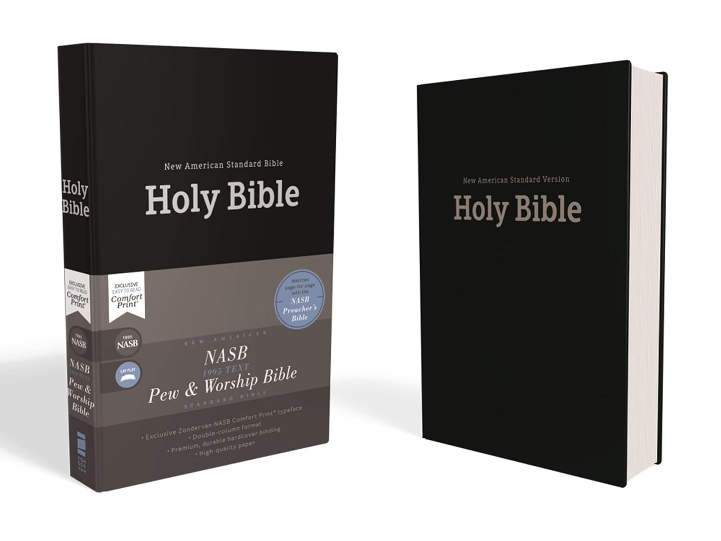 Nasb Pew And Worship Bible (Comfort Print)-Black Hardcover