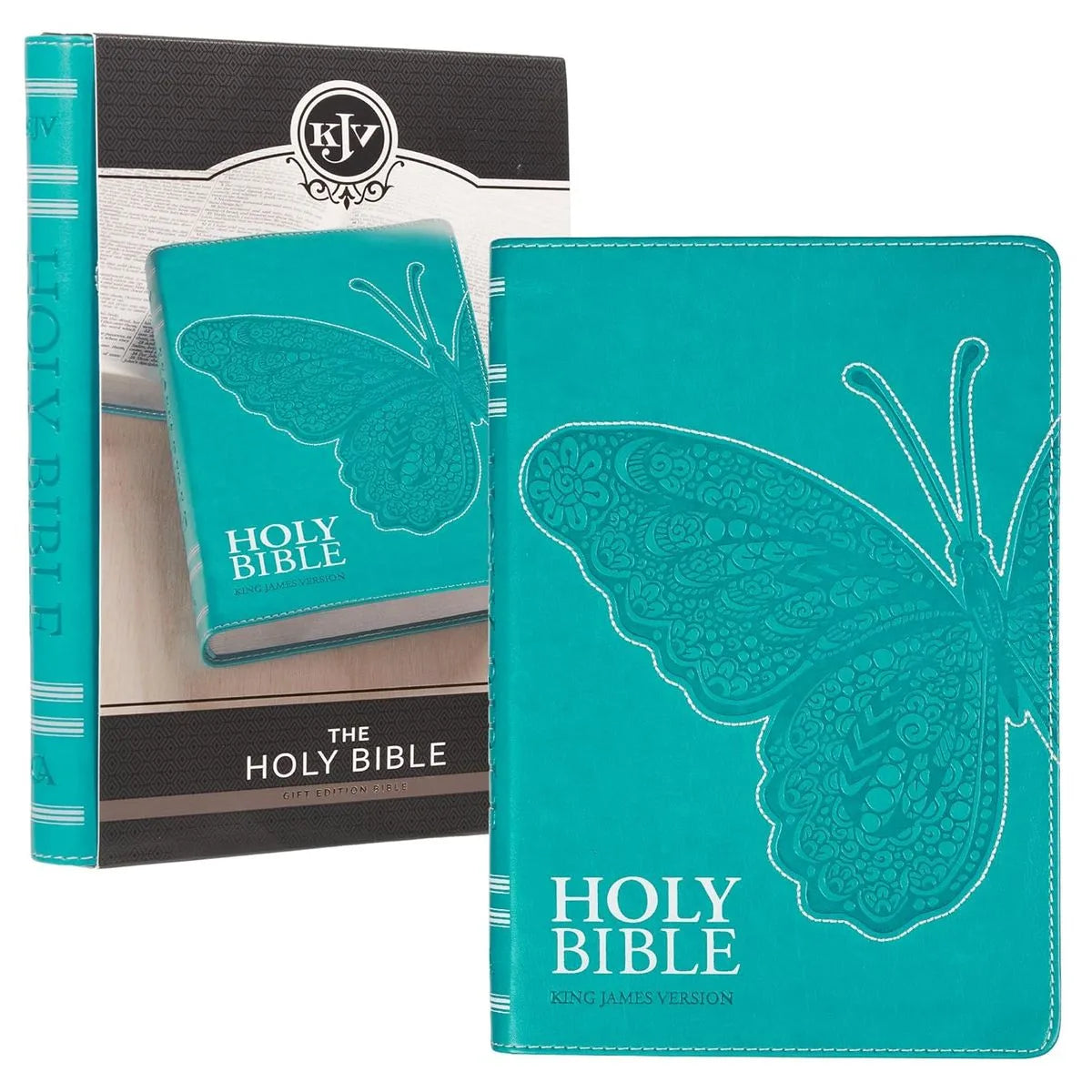 KJV Holy Bible, My Promise Bible for Girls, Teal Faux Leather Journaling Bible w/Ribbon Marker, Scripture Illustrations to Color, King James Version