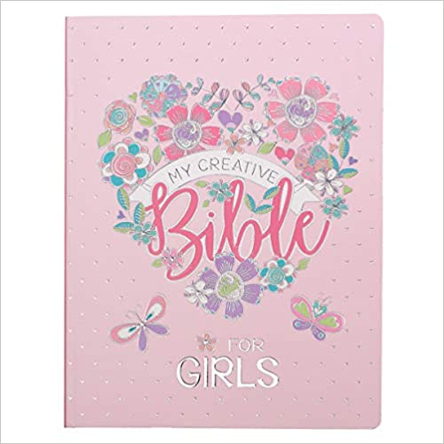ESV Holy Bible, My Creative Bible For Girls, Pink Flexcover Bible w/Ribbon Marker, Illustrated Coloring, Journaling and Devotional Bible