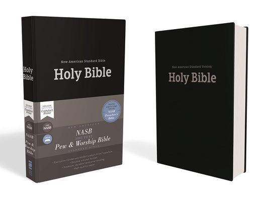 Nasb Pew And Worship Bible (Comfort Print)-Black Hardcover