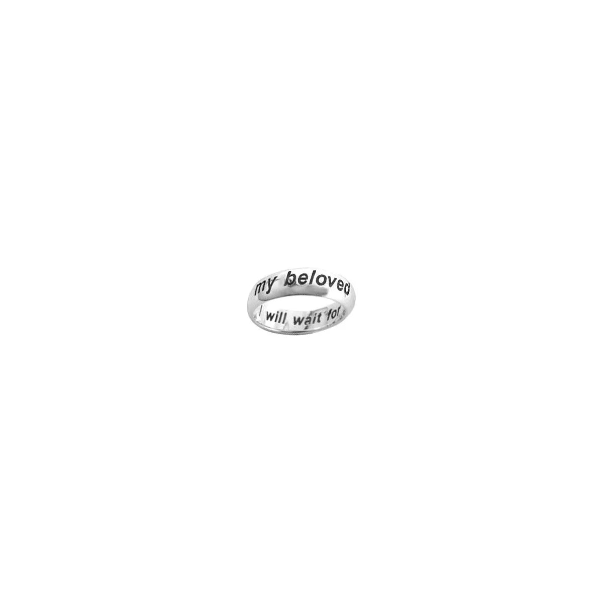 Ring-I Will Wait/Beloved-Style 827-(Sterling Silver)-Size 8