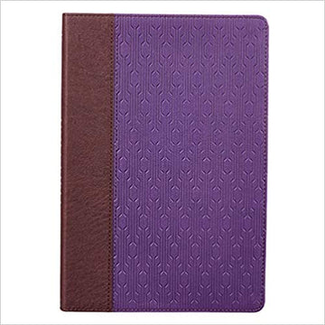 KJV Holy Bible, Thinline Large Print Bible, Purple and Brown Faux Leather Bible w/Ribbon Marker, Red Letter Edition