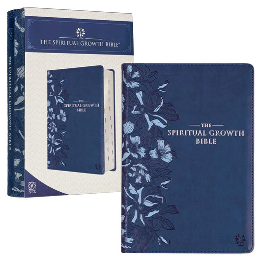 The NLT Spiritual Growth Bible Navy Faux Leather