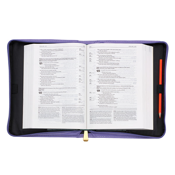 Plans to Give You Hope and a Future Bible Cover, LuxLeather, Purple, Medium