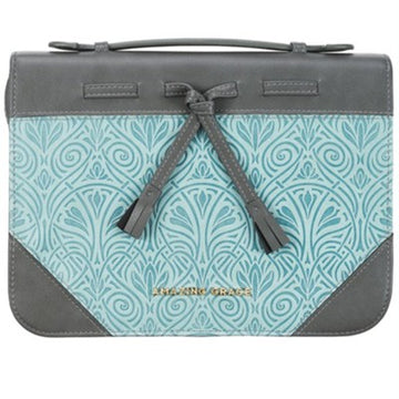 biblia reina valera - Amazing Grace Bible Cover, Gray, Teal, Large - Floresta Store
