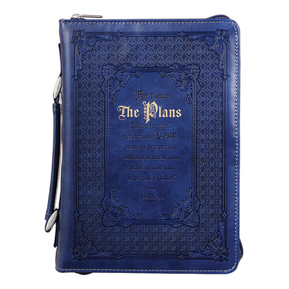 For I Know the Plans I Have For You, Bible Cover, Blue, Medium