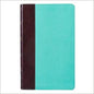 KJV Holy Bible, Giant Print Standard Bible, Teal and Brown Faux Leather Bible w/Ribbon Marker, Red Letter Edition