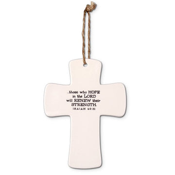 libreria cristiana - Cross-Ceramic-God's Promises-Strength - Floresta Store