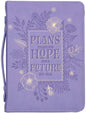 Hope and Future Purple Jeremiah 29:11 Bible Cover - Large