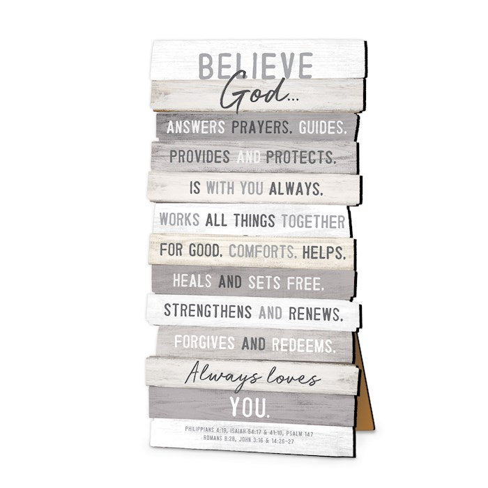 Plaque-Wall/Desktop-MDF-Stacked Wood-Believe II-5x10