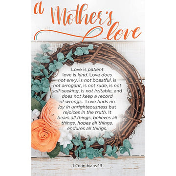 libreria cristiana - Bulletin-A Mother's Love (1 Corinthians 13:4-7,CSB) - Floresta Store